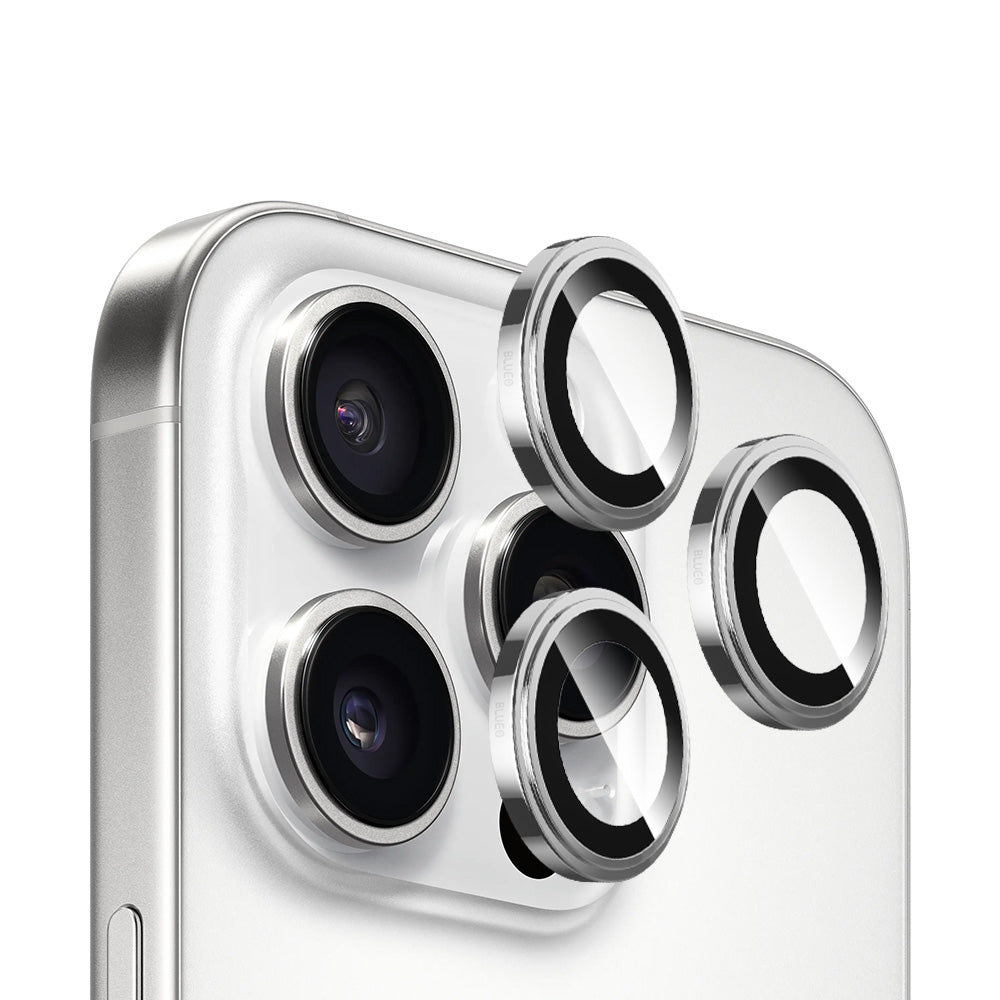 Pellicola protettiva per fotocamera posteriore Blueo Sapphire Crystal per Apple iPhone 14 Pro Max / 14 Pro, vetro temperato, argento