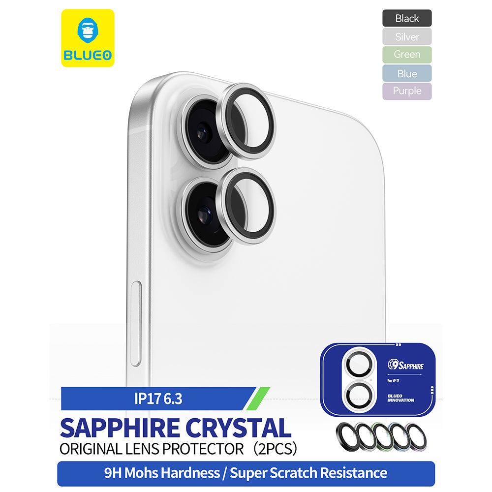 Pellicola Protettiva Posteriore Blueo Sapphire Crystal per Apple iPhone 17, Vetro Temperato, Verde