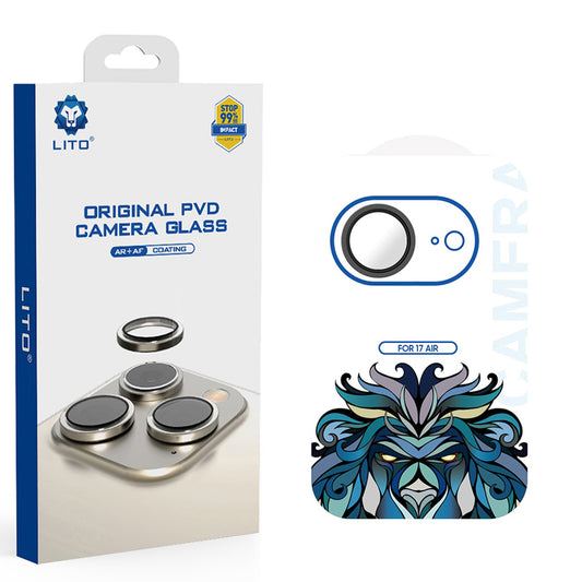 Pellicola Protettiva Posteriore Lito Titanium AR per Apple iPhone 17 Air, Vetro Temperato, Nero