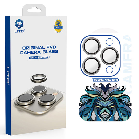 Pellicola Protettiva Posteriore Lito Titanium AR per Apple iPhone 17 Pro Max / 17 Pro, Vetro Temperato, Grigio