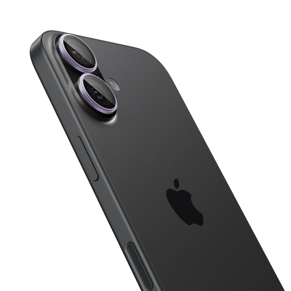 Pellicola protettiva per Fotocamera Posteriore Spigen GlastR EZ FIT Optik Pro per Apple iPhone 17 / 16 Plus / 16, Vetro Temperato, Set 2 pezzi, Viola