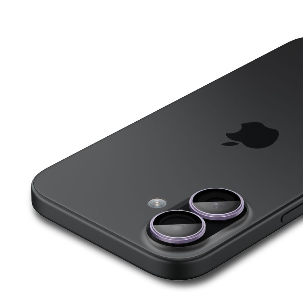 Pellicola protettiva per Fotocamera Posteriore Spigen GlastR EZ FIT Optik Pro per Apple iPhone 17 / 16 Plus / 16, Vetro Temperato, Set 2 pezzi, Viola