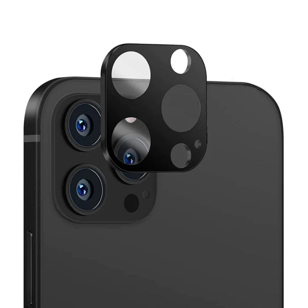 Pellicola protettiva per fotocamera posteriore Techsuit per Apple iPhone 11 Pro / 11 Pro Max, vetro temperato, nero