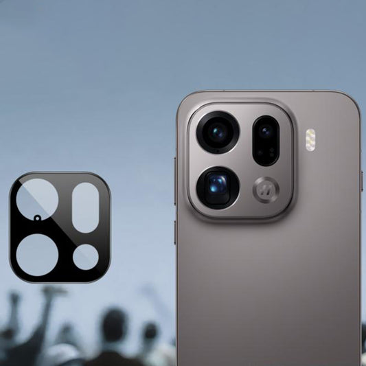 Techsuit Rear Camera Protection Film for Oppo Find X9 Pro, Tempered Glass, Black