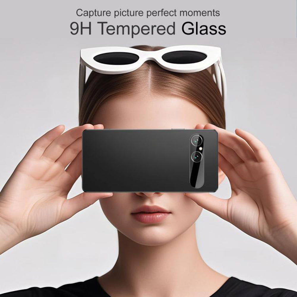 Techsuit Rear Camera Protective Film for Sony Xperia 10 VII, Tempered Glass, Black