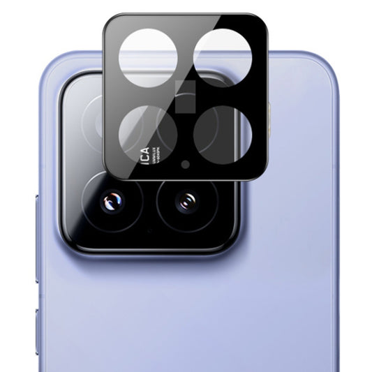 Pellicola protettiva per fotocamera posteriore Techsuit per Xiaomi 15, vetro temperato, nero