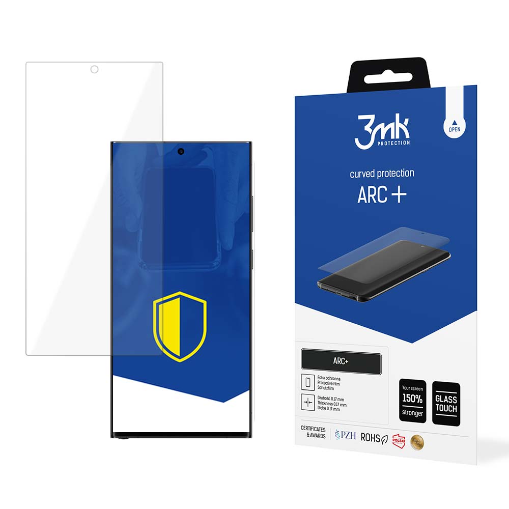 Pellicola protettiva Schermo 3MK ARC+ per Samsung Galaxy S23 Ultra S918, Plastica