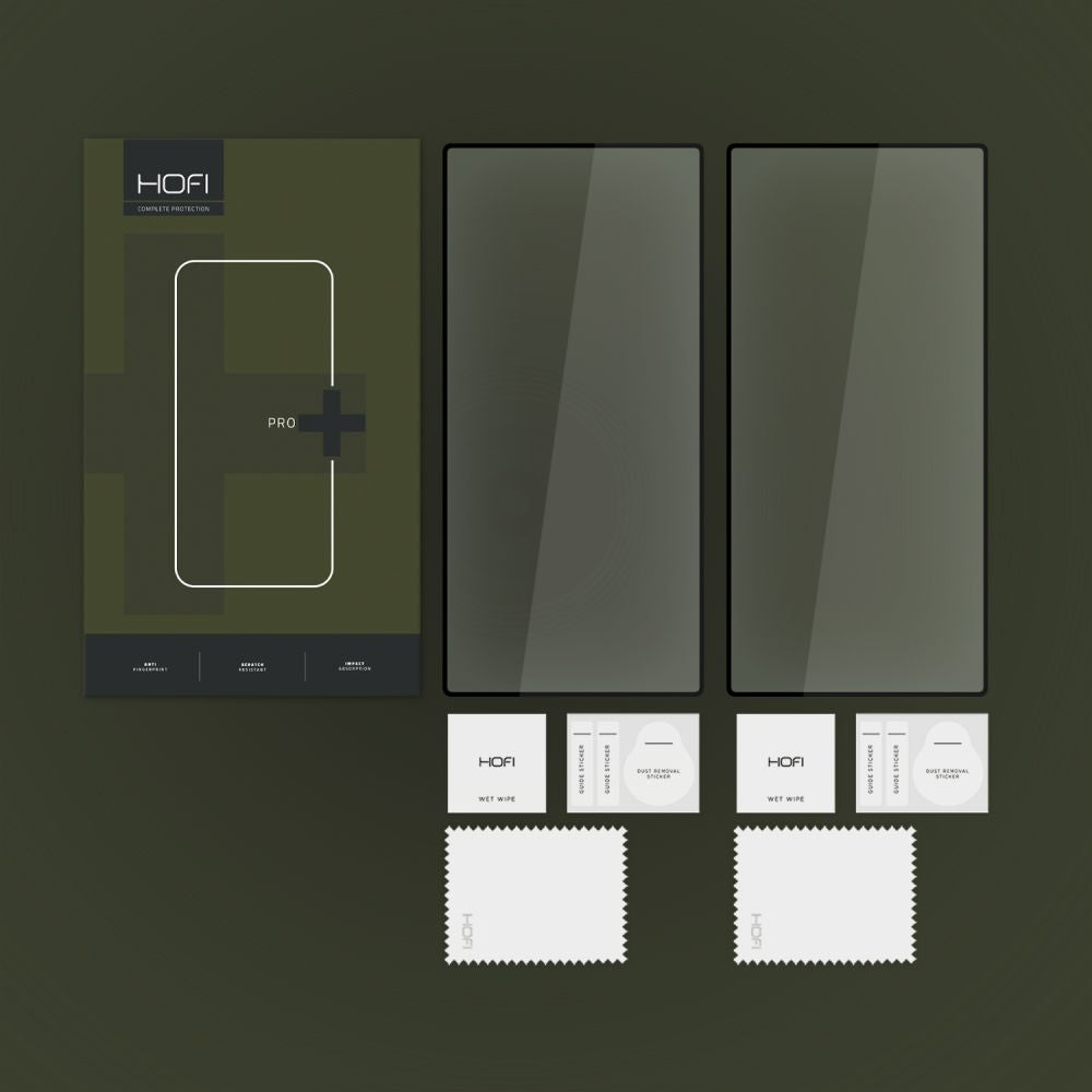 Pellicola protettiva HOFI Glass PRO+ per Samsung Galaxy S24 Ultra S928, schermo di vetro, colla completa, set 2 pezzi, 2,5D, nero