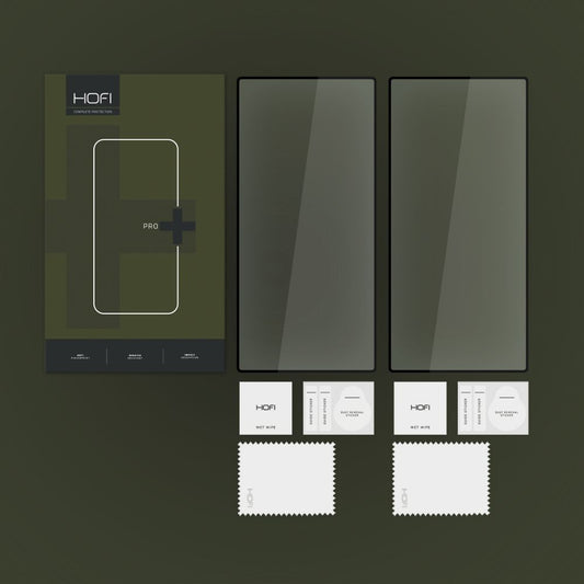 Pellicola protettiva HOFI Glass PRO+ per Samsung Galaxy S24 Ultra S928, schermo di vetro, colla completa, set 2 pezzi, 2,5D, nero