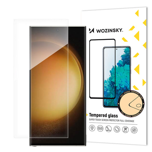 WZK Protezione dello schermo per Samsung Galaxy S24 Ultra S928, vetro protetto, colla completa, trasparente