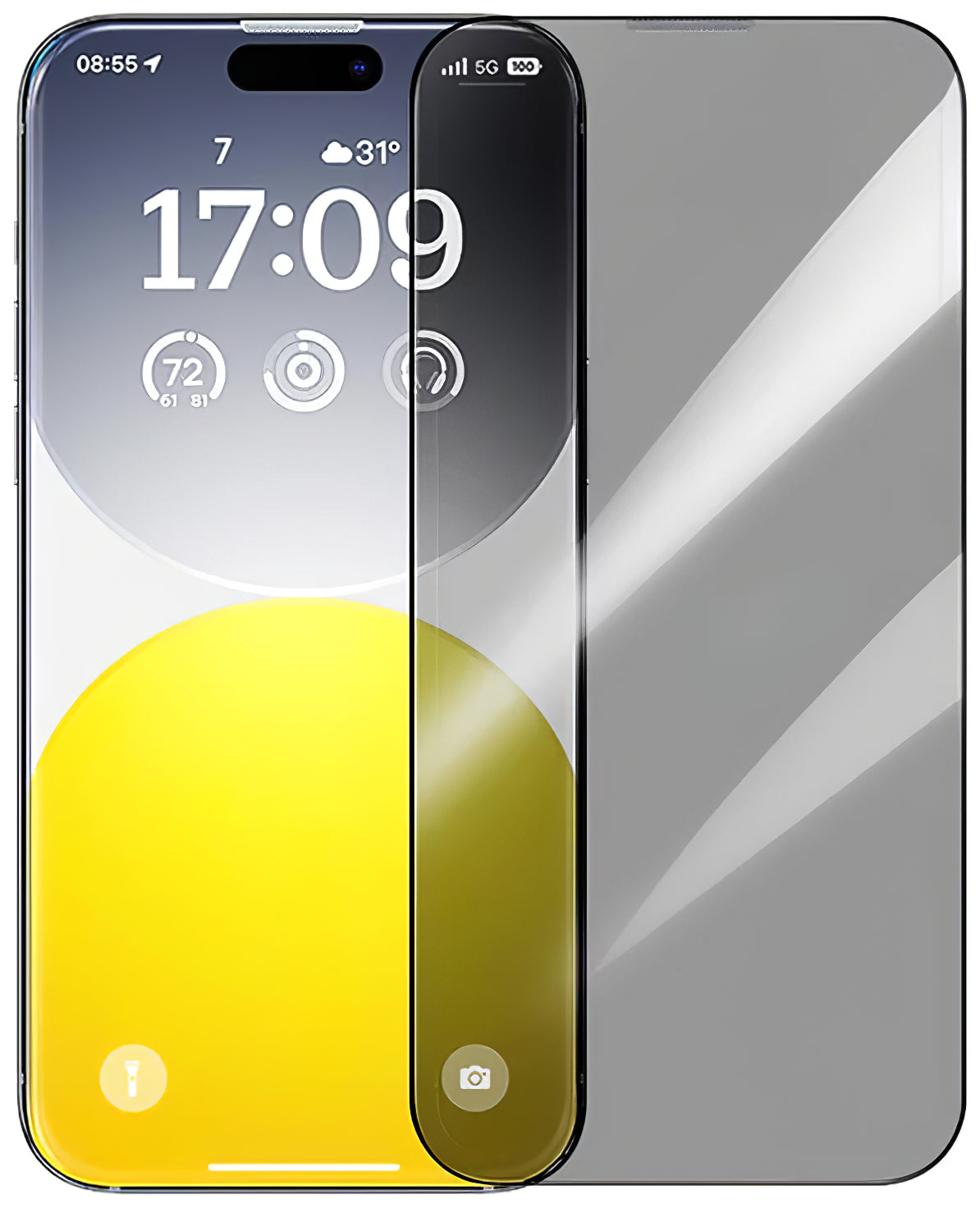 Proteggi schermo Privacy Baseus Diamond per Apple iPhone 15 Pro Max, vetro protettivo, colla completa P60057405203-03