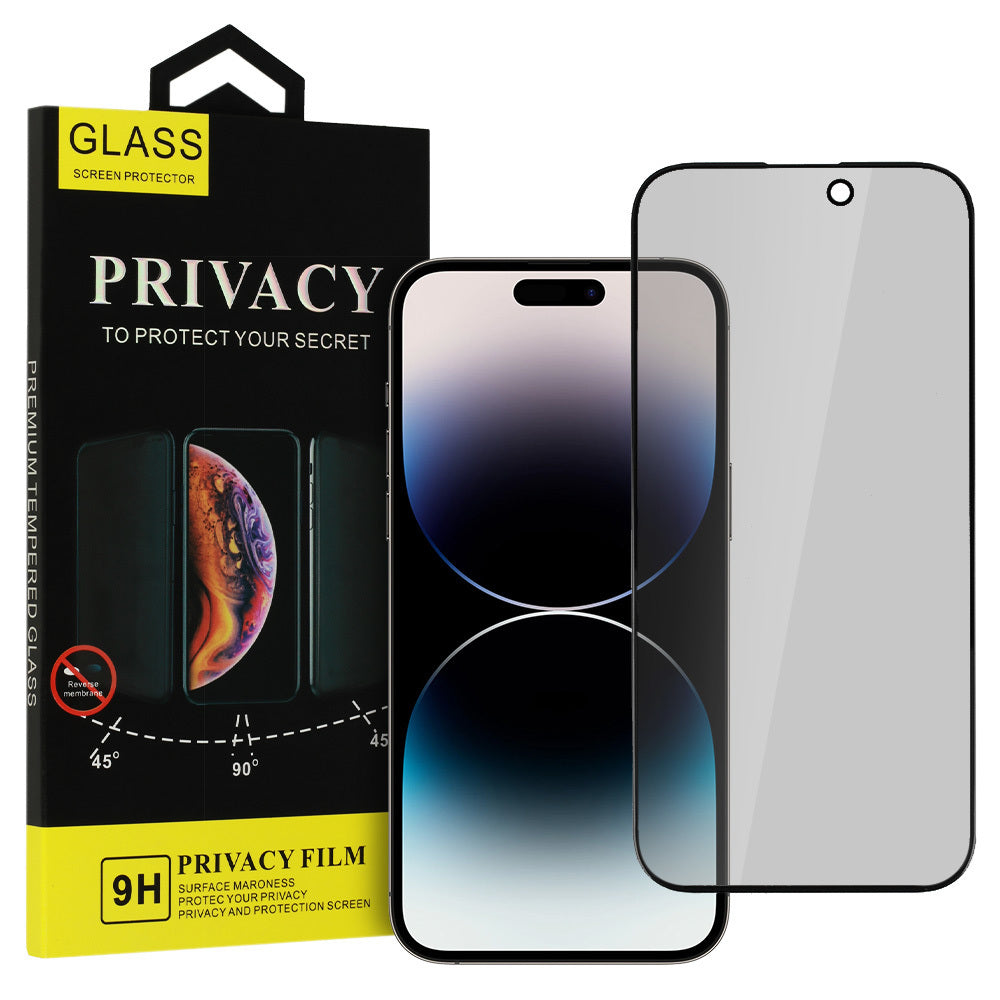 Proteggi schermo OEM Privacy per Apple iPhone 16, colla completa, vetro protetto, colla completa
