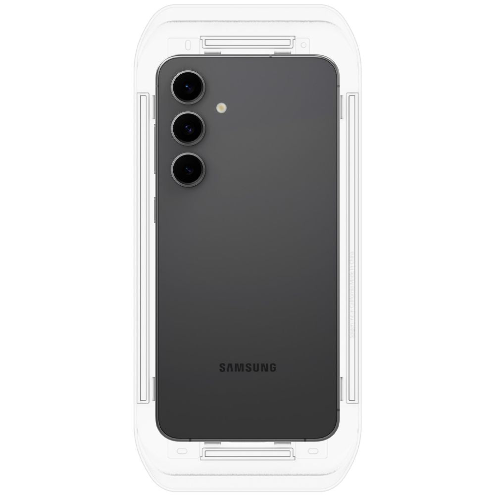 Spigen EZ FIT Pellicola protettiva per Samsung Galaxy S24 FE S721, vetro protetto, colla completa, set 2 pezzi AGL08729