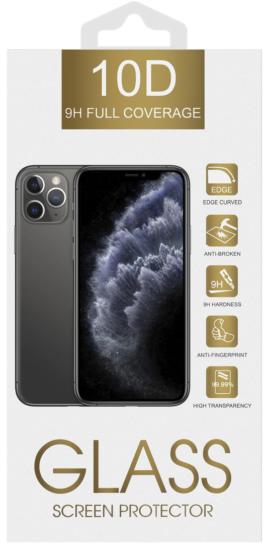 Protezione dello schermo OEM per Apple iPhone SE (2025), vetro schermato, colla completa, 10D, nero