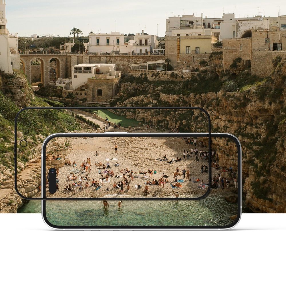 Pellicola Protettiva Schermo Privacy Ringke Easy Slide per Apple iPhone 16 / 15, Vetro Temperato, Full Glue, Set 2 pezzi