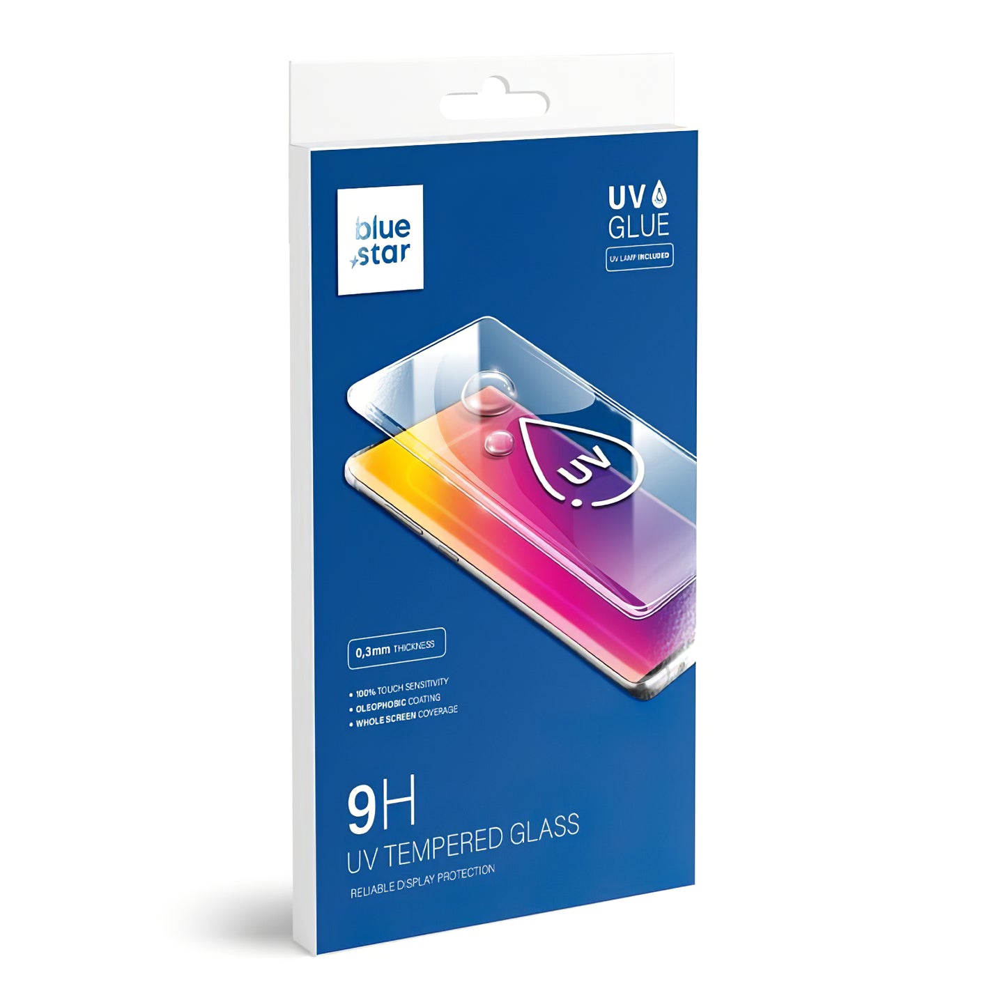 Blue Star Screen Protector per Samsung Galaxy S22 Ultra 5G S908, vetro protettivo, colla UV