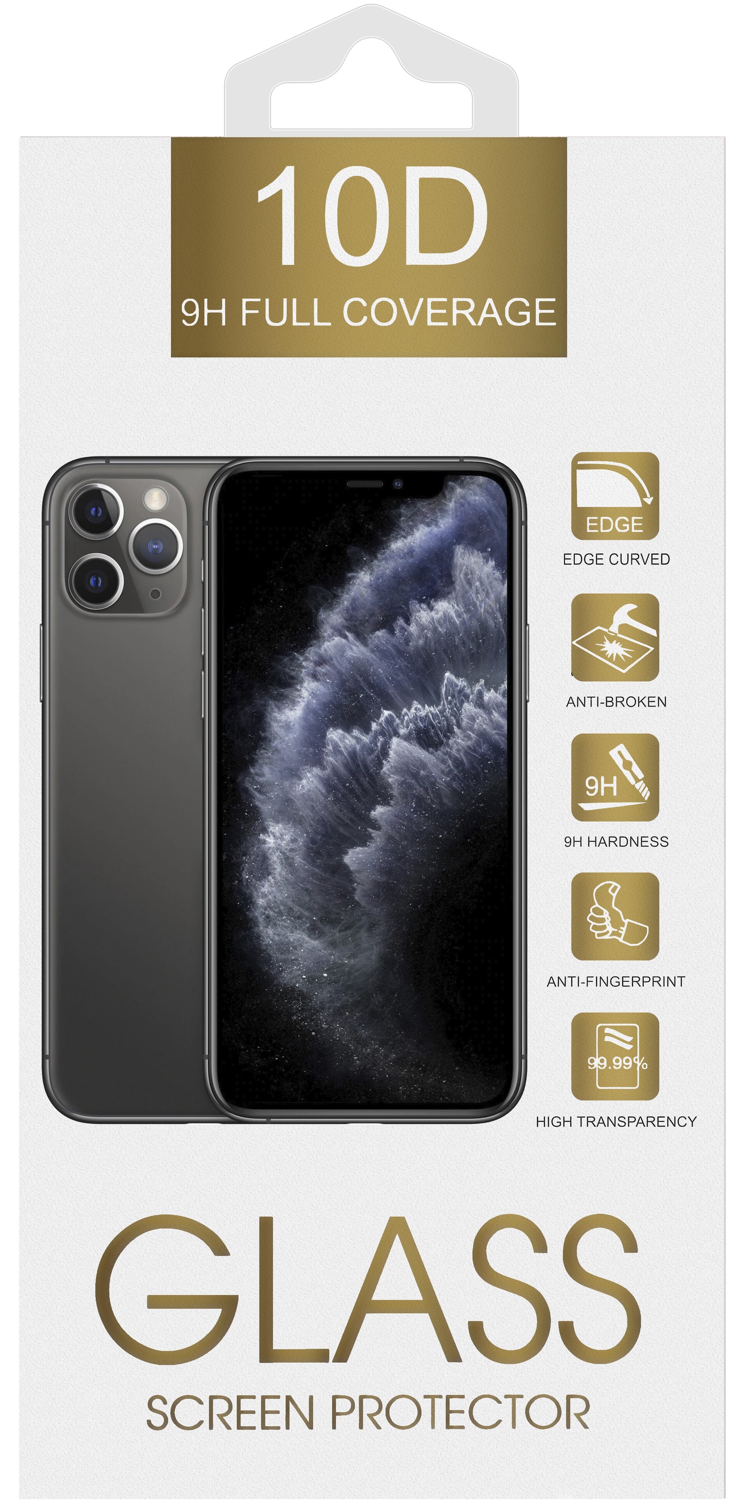 Pellicola protettiva per schermo OEM per Samsung Galaxy A26 A266 / A16 5G A166 / A16 4G A165 / M16 M166, Vetro temperato, Full Glue, 10D, Nero