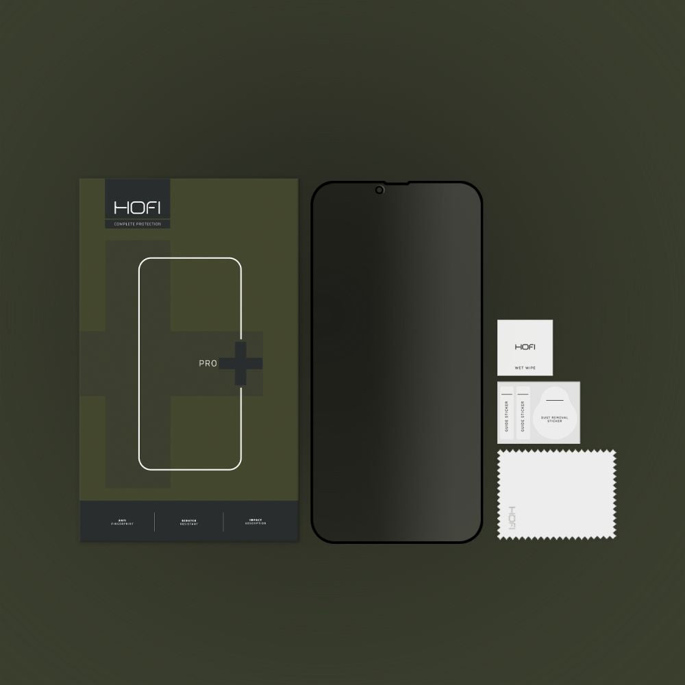 Pellicola protettiva per schermo Privacy HOFI PRO+ per Apple iPhone 14 Plus / 13 Pro Max, Vetro Temperato, Full Glue