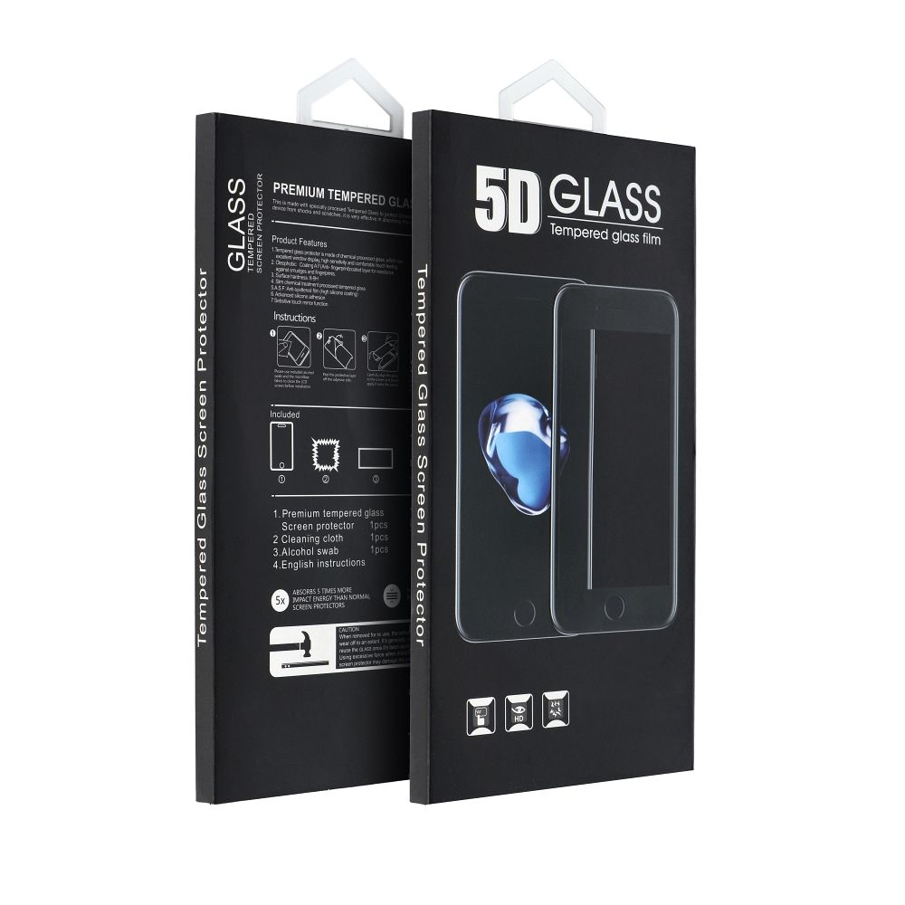 Pellicola protettiva schermo OEM per Apple iPhone 17 Pro, Vetro Temperato, Full Glue, 5D, Nera