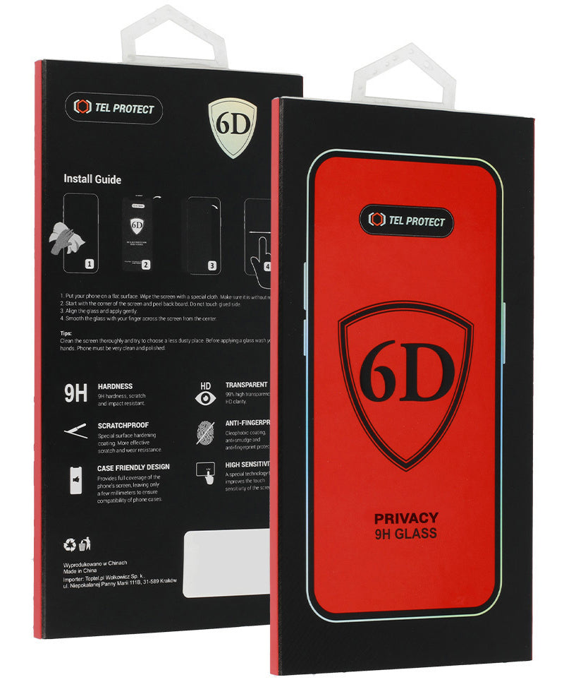 Pellicola Protettiva Privacy OEM per Schermo Apple iPhone 18 Pro, Vetro Temperato, Full Glue, 6D