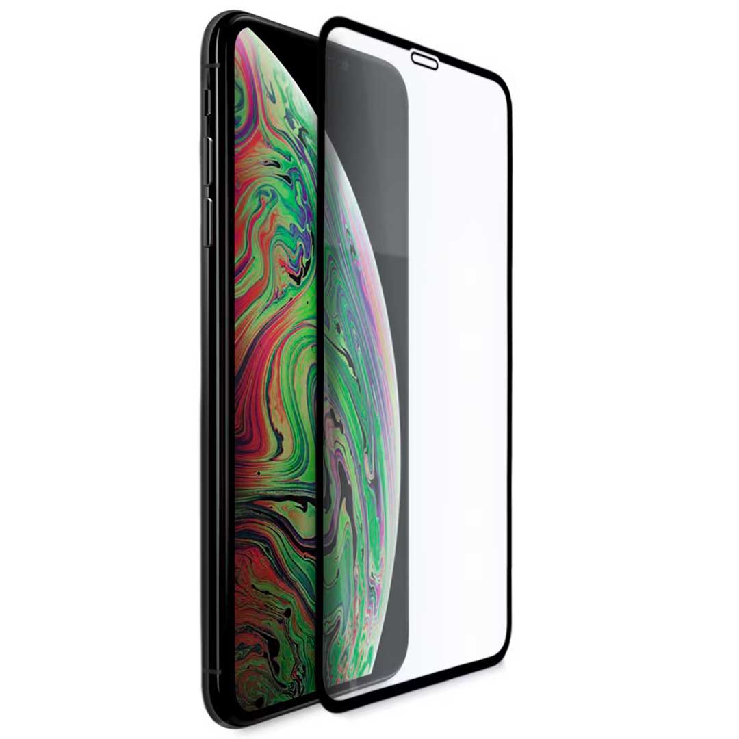 Protezione dello schermo Veason PRO per Apple iPhone XS Max, vetro protetto, colla completa, 6D, nero