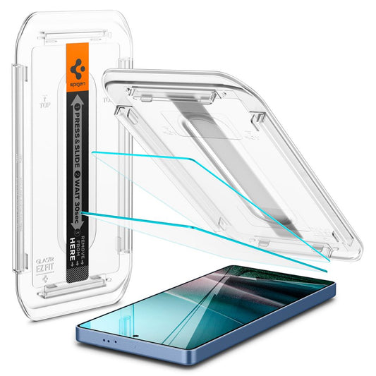 Pellicola protettiva Schermo Spigen GlastR EZ FIT HD per Samsung Galaxy S25 Ultra S938, Vetro Temperato, Full Glue, Set 2 pezzi AGL09082