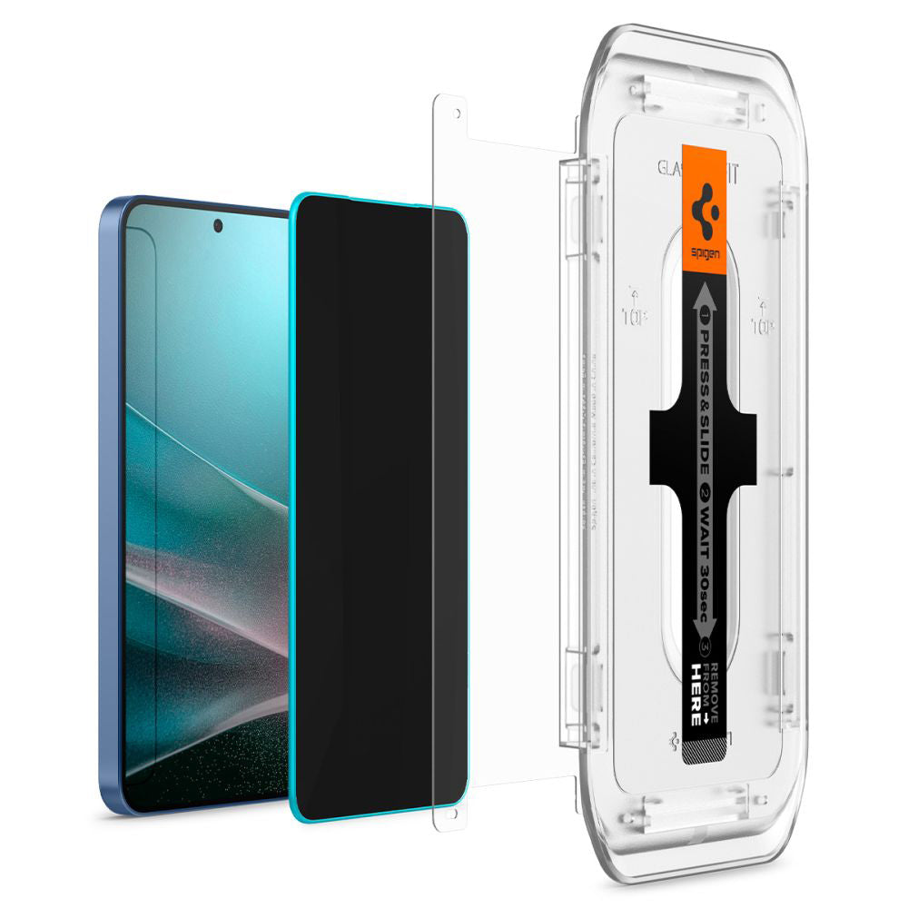 Pellicola Protettiva Schermo Privacy Spigen GlastR EZ FIT HD per Samsung Galaxy S25+ S936 / S24+ S926, Vetro Temperato, Full Glue, Set 2 pezzi