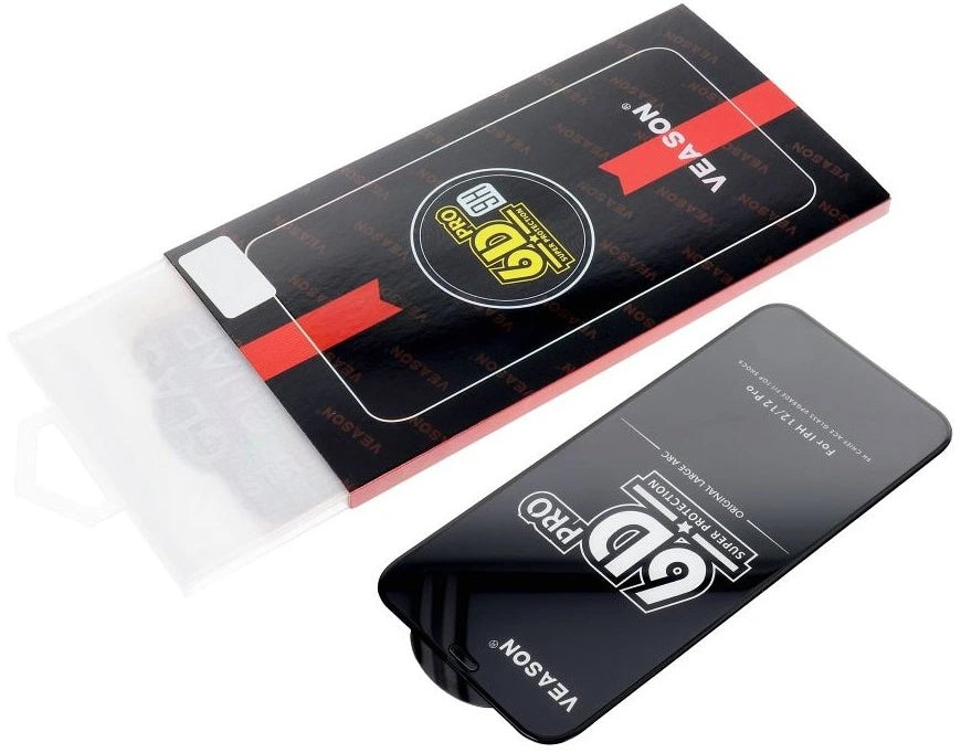 Pellicola protettiva per schermo Veason PRO per Motorola Moto E32s / E22s / E32 / G22, Vetro temperato, Full Glue, 6D, Nero