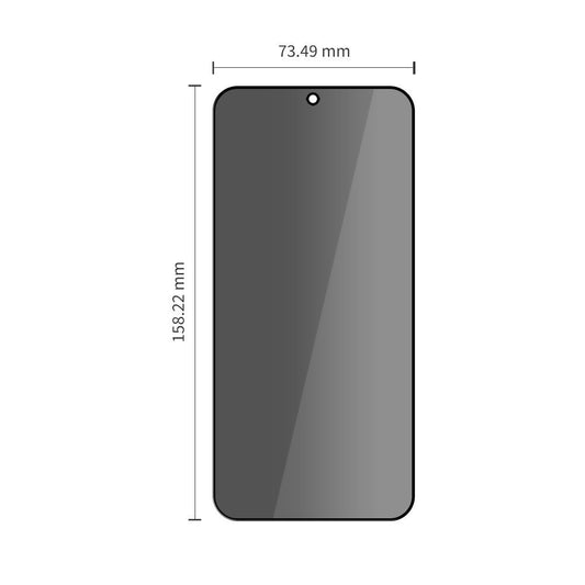 Pellicola protettiva per schermo Privacy Tech-Protect Spy+ per Samsung Galaxy A57 5G / A37 5G / S25 FE, Vetro temperato, Full Glue, Set 2 pezzi