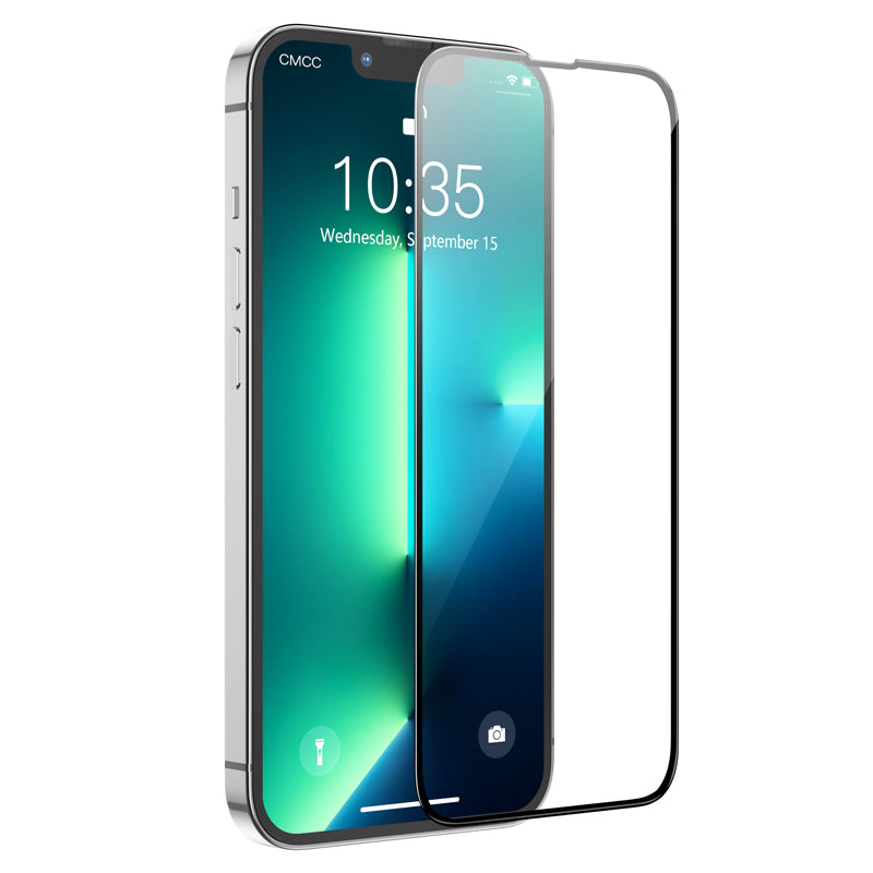 Pellicola Protettiva Schermo HOCO G16 per Apple iPhone 14 Plus / 13 Pro Max, Vetro Temperato, Full Glue, 5D, Nera