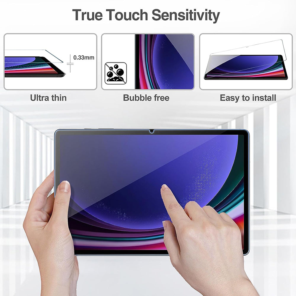 Pellicola protettiva per schermo Lito Classic per Samsung Galaxy Tab S9 FE / Tab S9, Vetro temperato, Full Glue, 2.5D