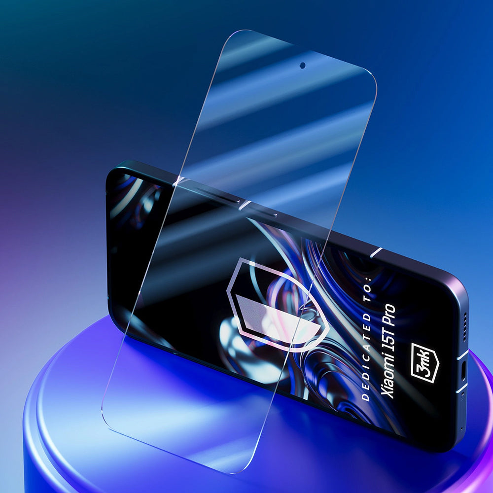Pellicola Protettiva Schermo 3MK FlexibleGlass per Xiaomi 15T Pro, Vetro Flessibile, Full Glue