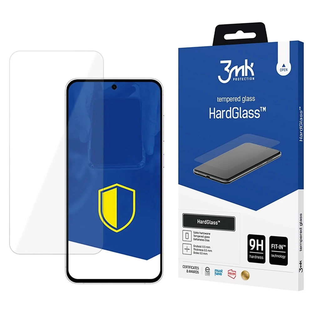 Pellicola Protettiva Schermo 3MK HardGlass per Samsung Galaxy S25 FE, Vetro Temperato, Full Glue
