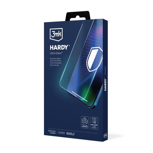 Pellicola Protettiva Schermo 3MK Hardy Ultra per Apple iPhone 17 Air, Vetro Temperato, Full Glue, Nera