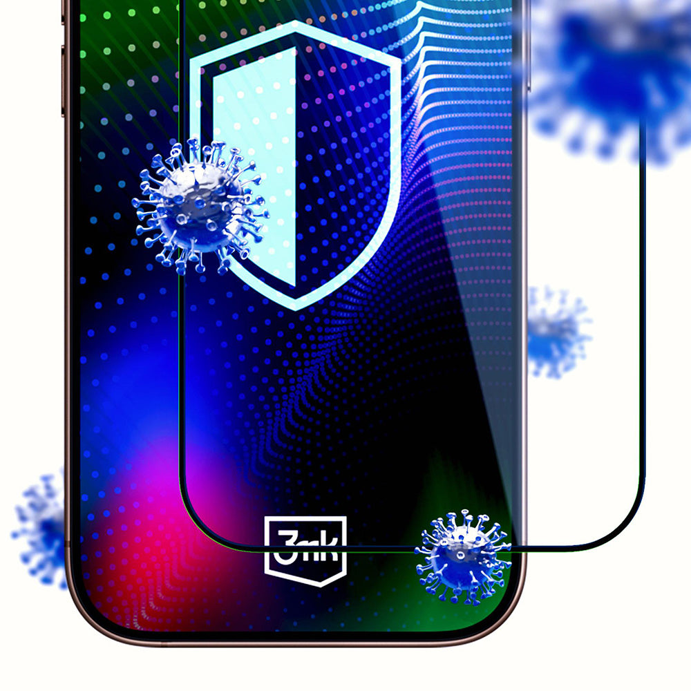 Pellicola Protettiva Schermo 3MK Hardy Ultra per Apple iPhone 17 Pro Max, Vetro Temperato, Full Glue, Nera