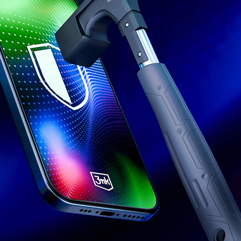 Pellicola Protettiva Schermo 3MK Hardy Ultra per Apple iPhone 17 Pro Max, Vetro Temperato, Full Glue, Nera