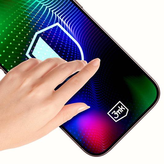 Pellicola Protettiva Schermo 3MK Hardy Ultra per Apple iPhone 17 Pro, Vetro Temperato, Full Glue, Nera