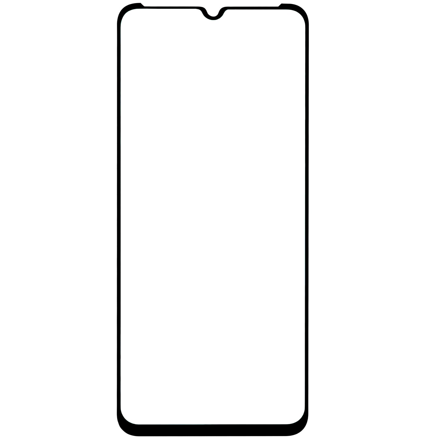 Protezione dello schermo BLUE Shield per Motorola Moto E13, vetro schermato, colla completa, compatibile con la custodia, nero