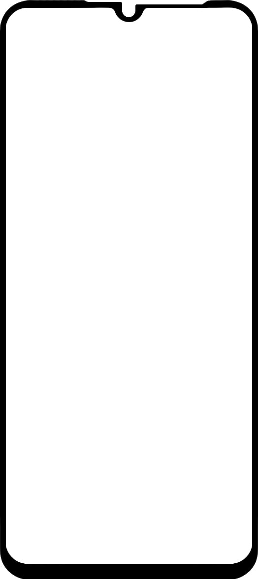 Protezione dello schermo BLUE Shield per Samsung Galaxy A22 5G A226, vetro schermato, colla completa, compatibile con la custodia, nero