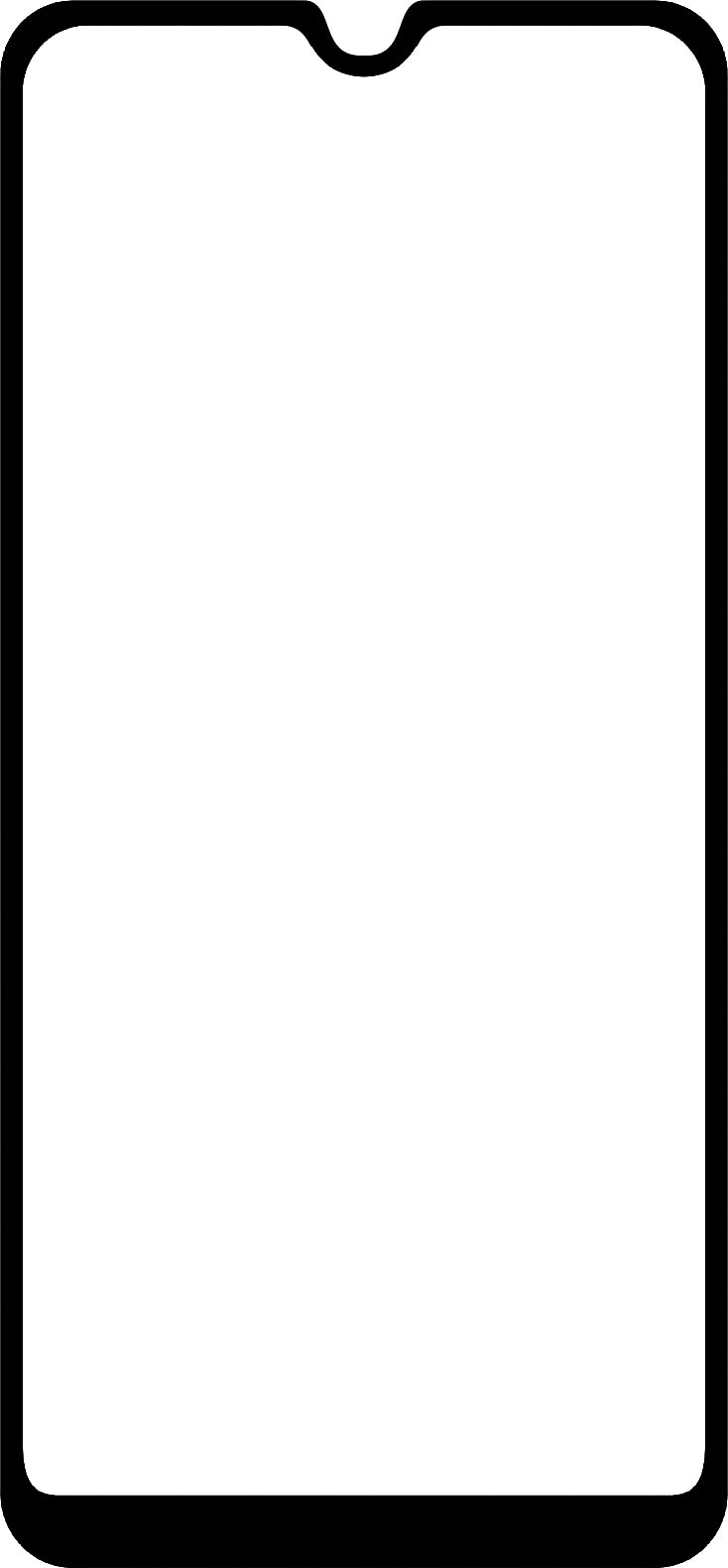 Protezione dello schermo BLUE Shield per Samsung Galaxy A20e A202, vetro schermato, colla completa, compatibile con la custodia, nero