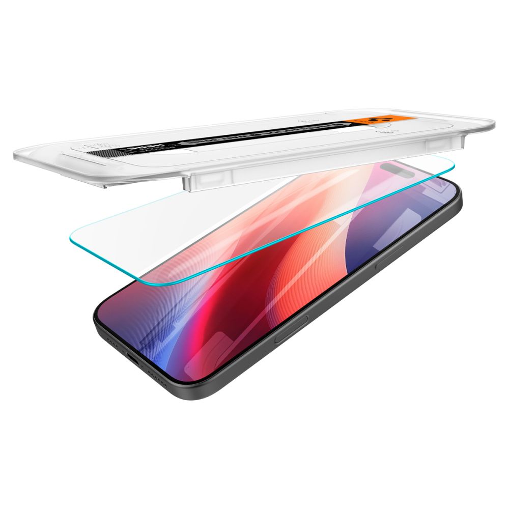 Pellicola protettiva Schermo Spigen GlastR EZ FIT per Apple iPhone 17 Pro / 17 / 16 Pro, Vetro Temperato, Full Glue, Set 2 pezzi