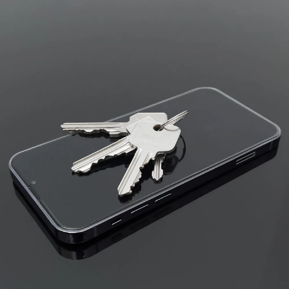 Pellicola protettiva per schermo Privacy WZK AntiSpy per Apple iPhone 15 Pro, Vetro Temperato, Full Glue