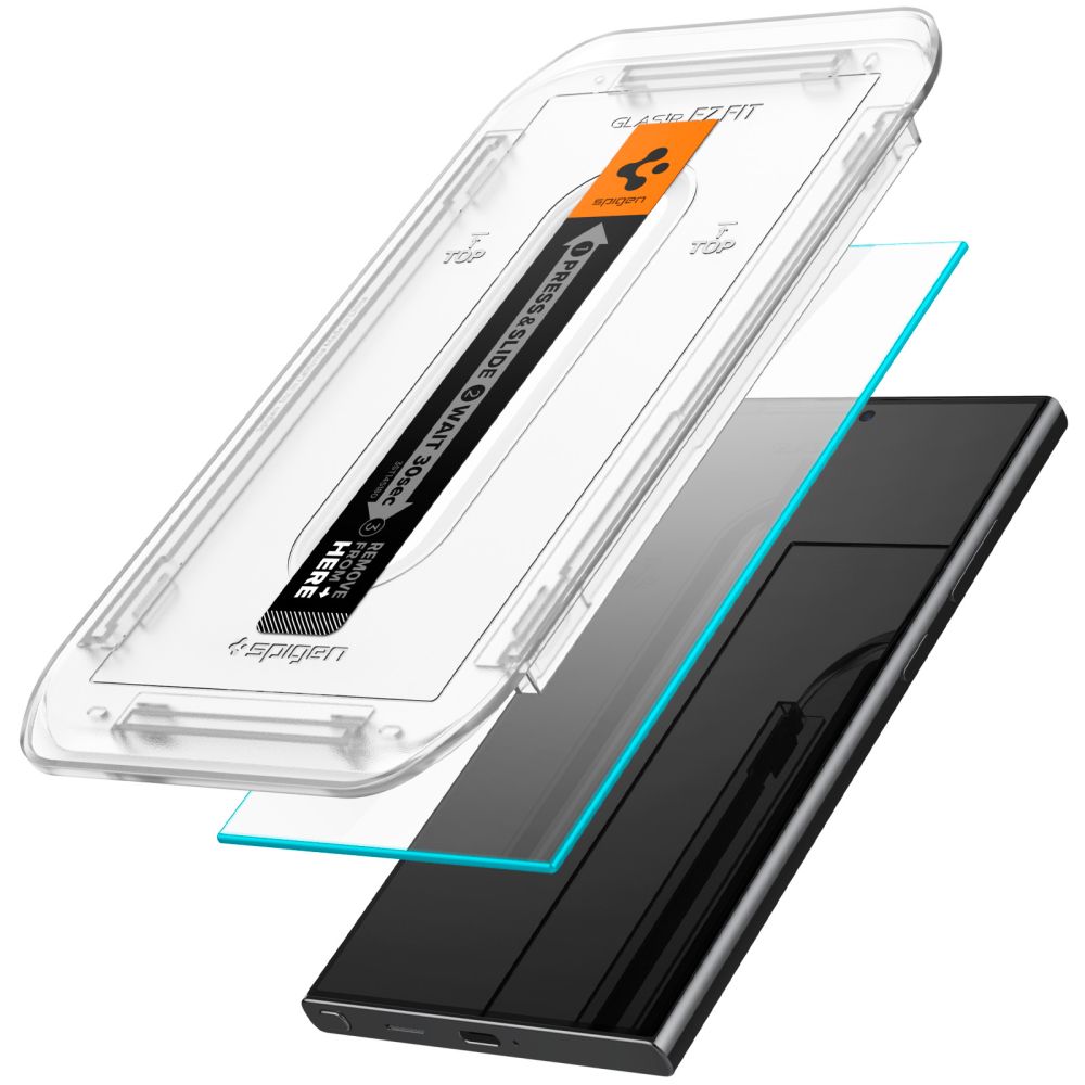 Spigen EZ FIT Screen Protector per Samsung Galaxy S24 Ultra S928, protezione del vetro, colla completa, set 2 pezzi