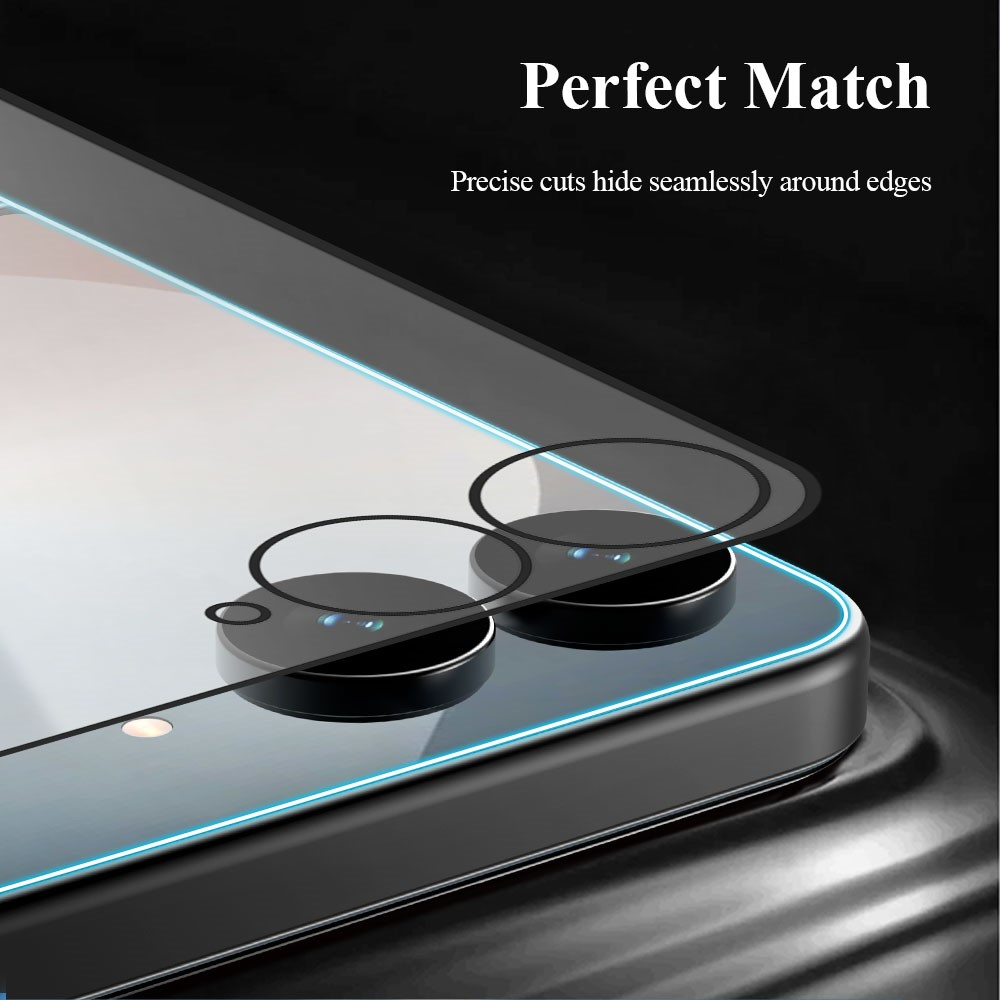 Pellicola protettiva per schermo esterno Lereach per Samsung Galaxy Z Flip8 F776 / Galaxy Z Flip7 F766, vetro temperato, Full Glue, set da 2 pezzi, nero