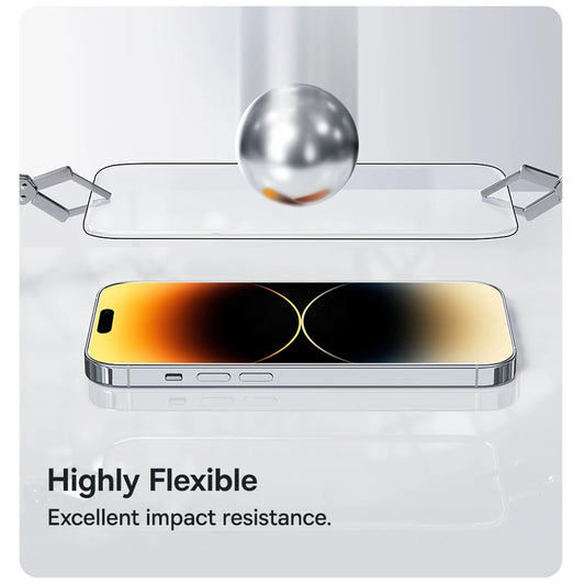 Pellicola Protettiva Schermo Anank 5X Reinforced per Apple iPhone 17 Pro, Vetro Temperato, Full Glue, 2.5D, Nera