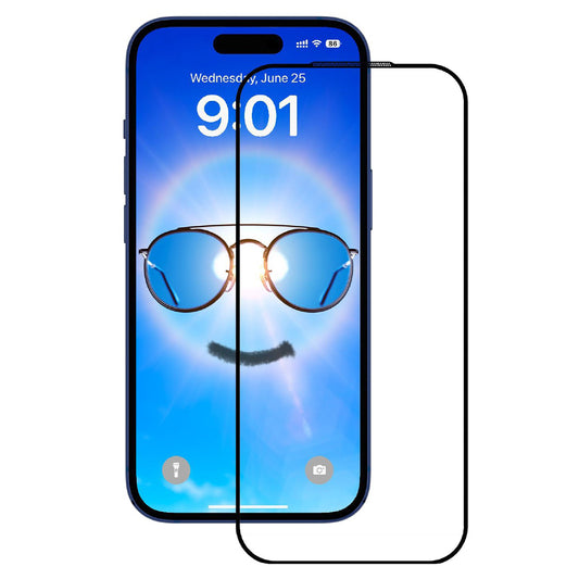 Pellicola Protettiva Schermo Anank Anti Riflesso per Apple iPhone 17 Pro, Vetro Temperato, Full Glue, 2.5D, Nera