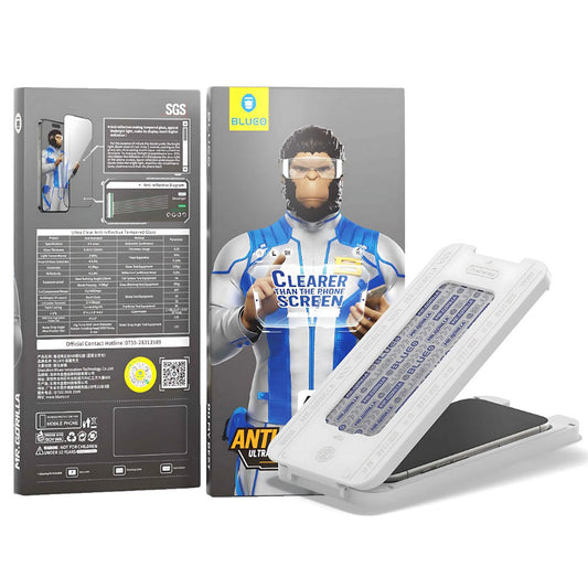 Pellicola Protettiva Schermo Blueo Anti-Riflesso HD Applicator Pro per Apple iPhone 17 Air, Vetro Temperato, Full Glue, Nera