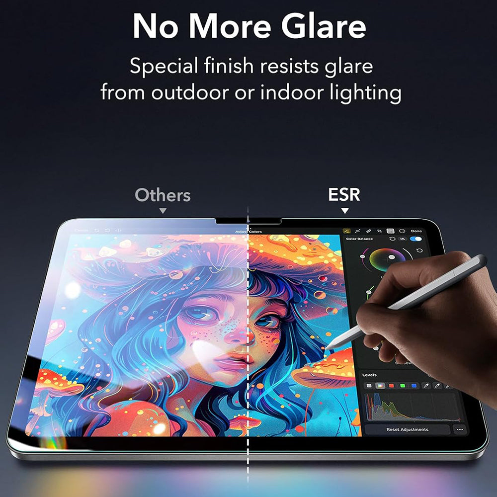 Pellicola Protettiva Schermo ESR Armorite Paper Feel UltraFit per Apple iPad Air 13 (2026) / Air 13 (2025), Vetro Temperato, Full Glue