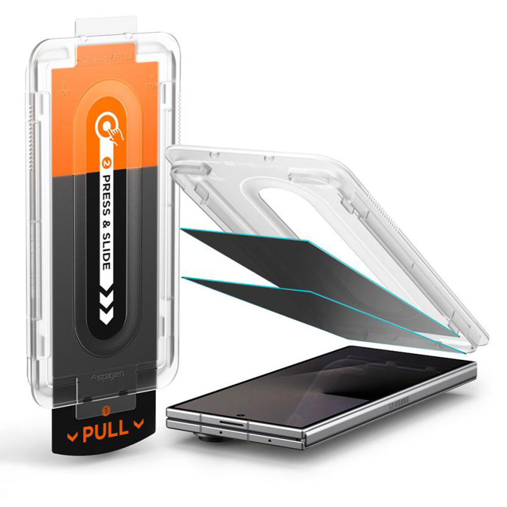 Pellicola protettiva per schermo esterno Privacy Spigen GlastR EZ FIT Pro HD per Samsung Galaxy Z Fold8 Ultra F976, Vetro temperato, Set da 2 pezzi