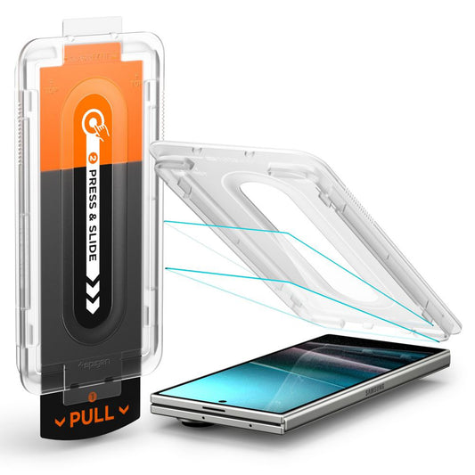 Pellicola Protettiva Esterna Schermo Spigen GlastR EZ FIT Pro HD per Samsung Galaxy Z Fold7 F966, Vetro Temperato, Full Glue, Set 2 pezzi AGL09579